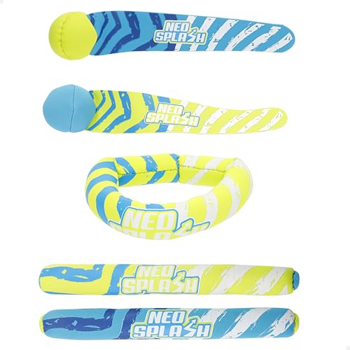 ColorBaby Aqua World Set mit 3 Wasserspielen, inklusive Ringe, Tauchstöcke und schwimmende Scheiben, buntes Design, robuste Materialien, optimal für Pools und Lernen (54301) von COLORBABY