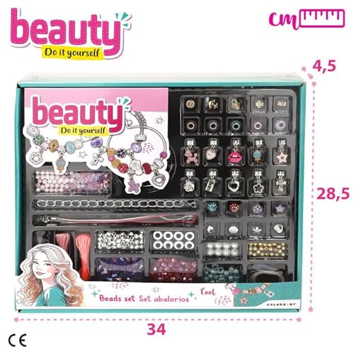 ColorBaby Beauty Kit zum Herstellen von Armbändern, Perlen- und Charm-Set, personalisierbarer Schmuck mit Perlen, kreatives Geschenk, DIY, Spielzeug, Mädchen, 3 Jahre, Schmuck-Sets für Kinder (47854) ColorBaby Beauty Kit zum Herstellen von Armbändern, Perlen- und Charm-Set, personalisierbarer Schmuck mit Perlen, kreatives Geschenk, DIY, Spielzeug, Mädchen, 3 Jahre, Schmuck-Sets für Kinder (47854) von COLORBABY