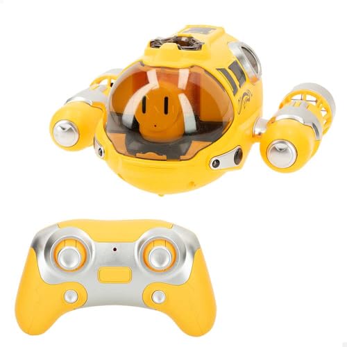 ColorBaby Ferngesteuertes U-Boot, 5 km/h, 25 m, 360-Grad-Drehung, mit Lichtern und Wasserspray, 2,4 GHz, wasserdichte Fernbedienung, Geschenk für Kinder, Wasserspielzeug, Boot, Poolspielzeug (47670) von COLORBABY