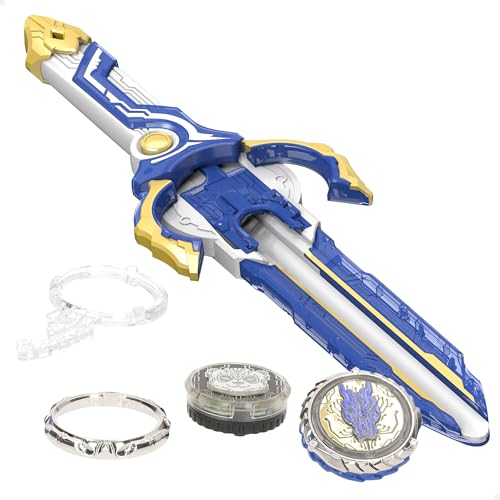 ColorBaby Infinity Nado S6 Advanced Pack Fury Wave Dragon Schwert Launcher mit Lichtkreisel und austauschbaren Teilen, anpassbares Kampfspielzeug (48091) von COLORBABY