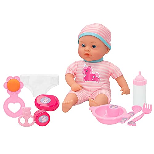 ColorBaby Colorbaby's 46545 Weiche Babypuppe mit Zubehör von COLORBABY