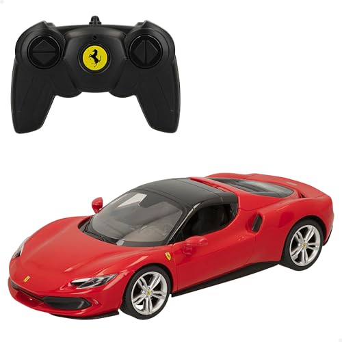 ColorBaby Rastar - Ferngesteuertes Auto, Ferrari 296 GTS, offizielles Lizenzprodukt, Maßstab 1:16, mit Licht, Rot, ferngesteuertes Auto, ferngesteuertes Fahrzeug, Fernbedienung, Geschenke für Kinder von COLORBABY