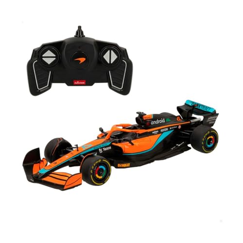 ColorBaby Rastar McLaren MCL36 Ferngesteuertes Auto, offizielles Lizenzprodukt, Formel 1, Maßstab 1:18, ferngesteuertes Auto, ferngesteuertes Fahrzeug, Fernbedienung, 2,4 GH.z, Norris + Ricciardo von COLORBABY