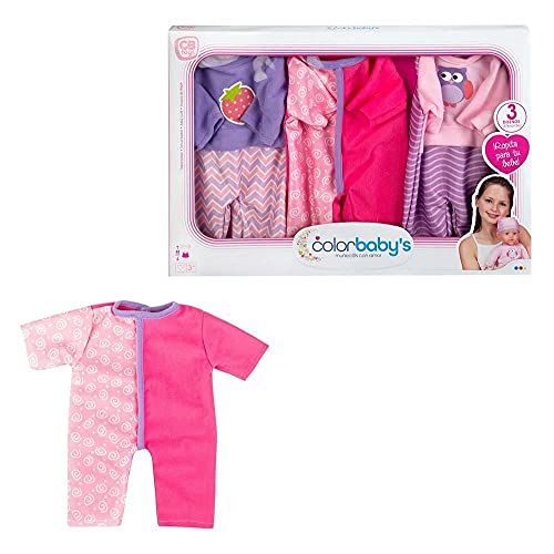 ColorBaby Set mit 3 Kleidern für Puppen, 42 cm von COLORBABY