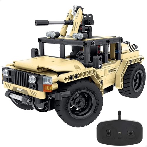 ColorBaby iM.Master Bausatz, ferngesteuertes Militaryauto, 2-in-1, 370 Teile, 2,4 GHz, transformierbares Design, präzise und lustige Stem-Montage, (85451) von COLORBABY
