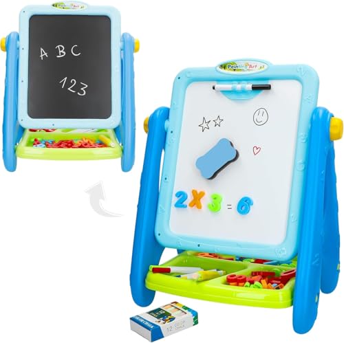 WOOMAX Kinder-Magnettafel, 2 in 1, Weiß und Schwarz, Kunststoff, Modern und Innovativ, Multicolored WOOMAX Kinder-Magnettafel, 2 in 1, Weiß und Schwarz, Kunststoff, Modern und Innovativ, Multicolored von COLORBABY