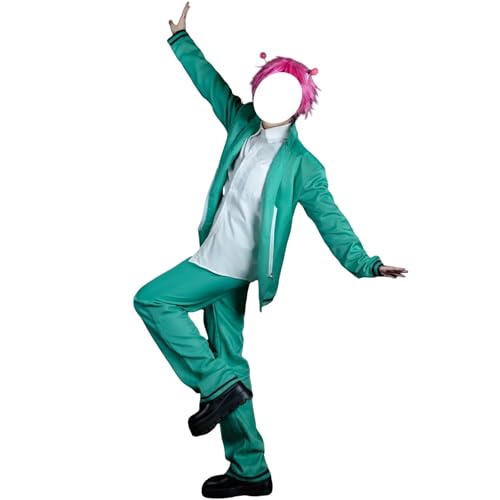 Unisex Halloween Herren Anime Japanische Schuluniform Grün Anzug Cosplay Kostüm Jacke Hose Outfits Komplettes Set, Grün , Medium von COLSA