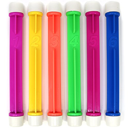 com-four® 6X Tauchstäbe in Mehreren Farben, Tauch-Set zum Tauchen Lernen für Kinder (06 Stück - Tauchspiel Stab) von com-four