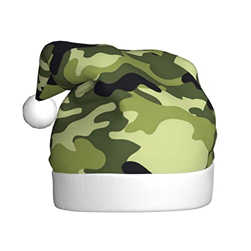 COMAAM Camo Grün Erwachsene Plüsch Weihnachtsmütze Weihnachten Dekorative Hut Geeignet Für Neujahrs Party Supplies von COMAAM