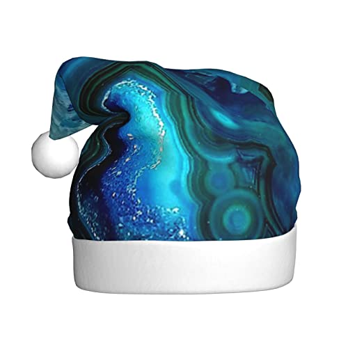 COMAAM Helles Aqua Blue Erwachsene Plüsch Weihnachtsmütze Weihnachten Dekorative Hut Geeignet Für Neujahrs Party Supplies von COMAAM