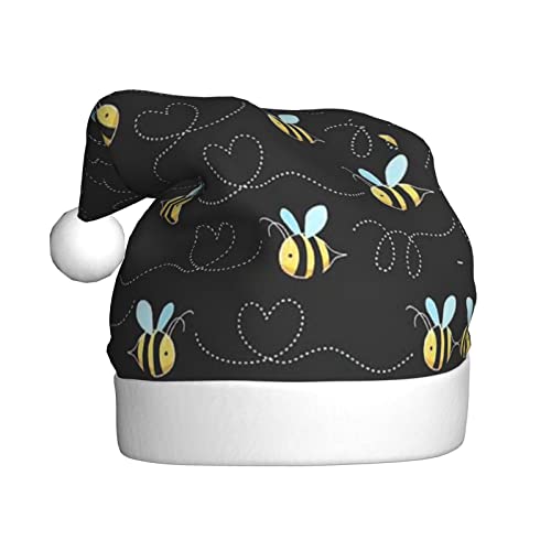 COMAAM Little Bee Weihnachtsmütze für Erwachsene, Plüsch, Weihnachtsdekoration, geeignet für Neujahrsparty-Zubehör von COMAAM