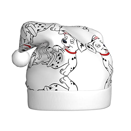 COMAAM Niedliche Dalmatiner Erwachsene Plüsch Weihnachtsmütze Weihnachten Dekorative Hut Geeignet Für Silvester Party Supplies von COMAAM