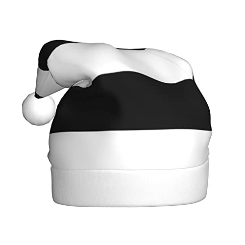 COMAAM Streifen Schwarz Weiß Erwachsene Plüsch Weihnachtsmütze Weihnachten Dekorative Hut Geeignet Für Silvester Party Supplies von COMAAM