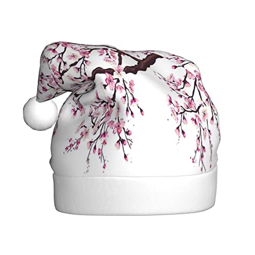 Kirschblüten Baum Erwachsene Plüsch Weihnachtsmütze Weihnachten Dekorative Hut Geeignet Für Silvester Party Supplies von COMAAM