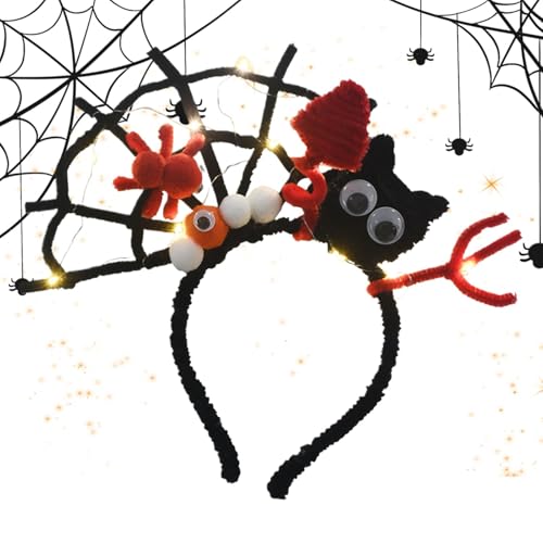 COMFOLIVING Halloween Kostüm Stirnbänder,Halloween Stirnband | Fertigungsset für glänzenden Haarbogen,Fotorequisiten, niedliche Kopfbedeckungen, Zubehör für Halloween Karneval Cosplay von COMFOLIVING