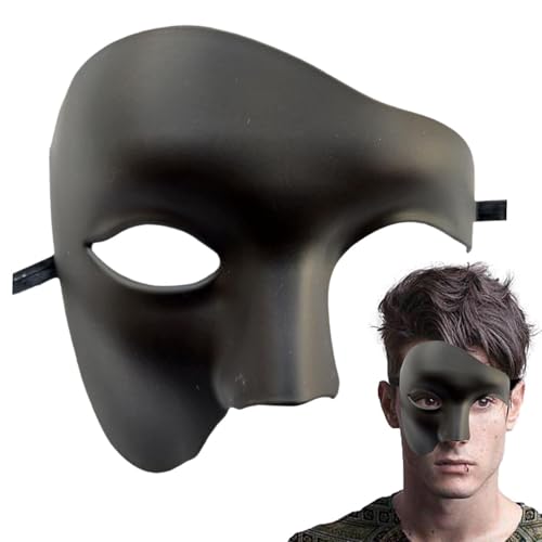 COMFOLIVING Halloween-Maske, halbe Gesichtsmaske, Vintage-Maske, Phantom des halben Gesichts, bequeme Passform, verstellbare Masken, für Karneval, Maskerade COMFOLIVING Halloween-Maske, halbe Gesichtsmaske, Vintage-Maske, Phantom des halben Gesichts, bequeme Passform, verstellbare Masken, für Karneval, Maskerade von COMFOLIVING