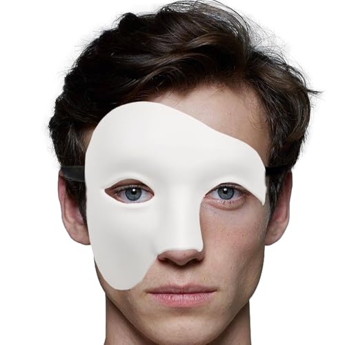 COMFOLIVING Halloween-Maske, halbe Gesichtsmaske, Vintage-Maske, Phantom des halben Gesichts, bequeme Passform, verstellbare Masken, für Karneval, Maskerade COMFOLIVING Halloween-Maske, halbe Gesichtsmaske, Vintage-Maske, Phantom des halben Gesichts, bequeme Passform, verstellbare Masken, für Karneval, Maskerade von COMFOLIVING