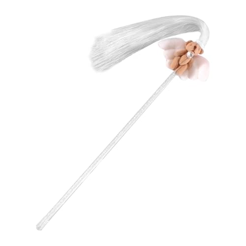 COMFOLIVING Katzenspielzeug für Katzen im Innenbereich – Katzenstab mit Quaste mit niedlichen Übungsquaste | Chasing Pet Wand Toy Interaktives Katzenspielzeug für drinnen von COMFOLIVING