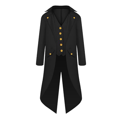 COMFOLIVING Kostüm für Herren, Halloween-Kostüme für Herren, Piratenjacke für Herren, Steampunk-Kostüm, Steampunk-Frack, leicht, bequem und stilvoll, für Jungen im Alter von 6–14 Jahren COMFOLIVING Kostüm für Herren, Halloween-Kostüme für Herren, Piratenjacke für Herren, Steampunk-Kostüm, Steampunk-Frack, leicht, bequem und stilvoll, für Jungen im Alter von 6–14 Jahren von COMFOLIVING