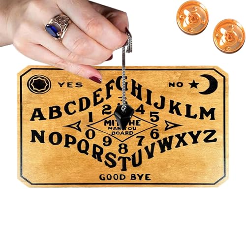 COMFOLIVING Pendel Divination Board,Wahrsagen Board,Carven Board - Metaphysische Nachricht Ouija, Hexe Holz Board, tragbares Gespräch Board, lustiges metaphysisches Werkzeug für Anfänger COMFOLIVING Pendel Divination Board,Wahrsagen Board,Carven Board - Metaphysische Nachricht Ouija, Hexe Holz Board, tragbares Gespräch Board, lustiges metaphysisches Werkzeug für Anfänger von COMFOLIVING