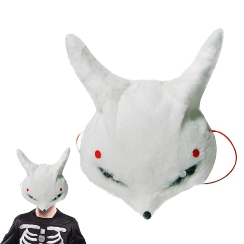 COMFOLIVING Plüsch Halbgesichtsabdeckung Maskerade Kostüm - Tier Halbgesicht Maskerade | Niedliche weiße Cosplay Kostüme Requisiten Karneval Maskerade für Halloween Weihnachten COMFOLIVING Plüsch Halbgesichtsabdeckung Maskerade Kostüm - Tier Halbgesicht Maskerade | Niedliche weiße Cosplay Kostüme Requisiten Karneval Maskerade für Halloween Weihnachten von COMFOLIVING