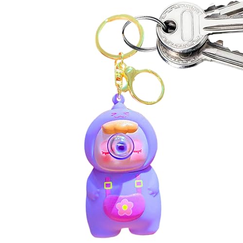 COMFOLIVING Squeeze Cartoon Spielzeug, Squeeze Schlüsselanhänger Anhänger - Cartoon Charakter Fidget Squeeze Spielzeug aus Silikon | Training Finger Geschicklichkeit Frauen Männer Sensorisches von COMFOLIVING