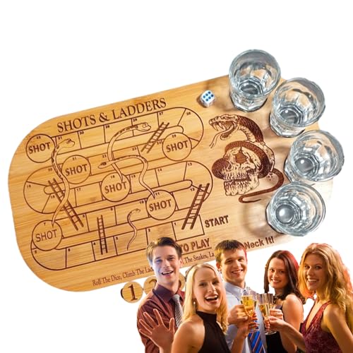 COMFOLIVING Tischset für Weingläser, Schachbrett-Set aus Holz, interaktiver Tisch, Trinkbar, Spielbar, Hotel, Partyzubehör COMFOLIVING Tischset für Weingläser, Schachbrett-Set aus Holz, interaktiver Tisch, Trinkbar, Spielbar, Hotel, Partyzubehör von COMFOLIVING
