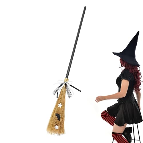 Hexenbesen - Hexenbesen | Halloween-Hexenbesen mit abnehmbarem Griff | Zauberbesen für Partys, Halloween-Kostüme | Besen-Zubehör von COMFOLIVING