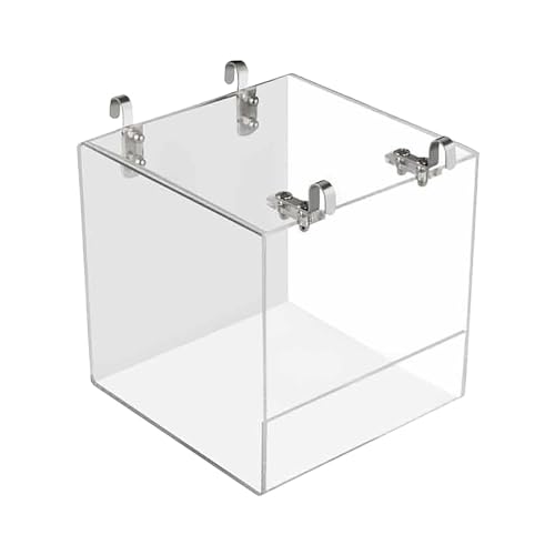 Vogelbad zum Aufhängen – Badebox für Vögel aus Acryl mit Haken | tragbare Badewanne für Papageien | tragbare Badewannenröhrendusche für Papageien | Käfigzubehör Typ Cue von COMFOLIVING