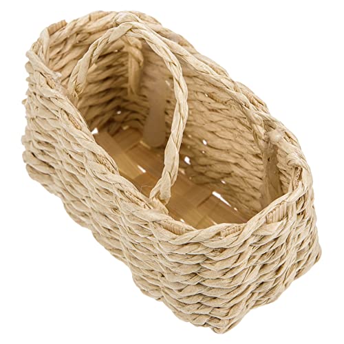 COMNESTBI Mini Geflochtener Korb Dollhouse Aufbewahrungskorb Aus Rattan Für Miniatur-Dekoration Mini Haus Zubehör Für Spielzeug Und Handwerksprojekte von COMNESTBI