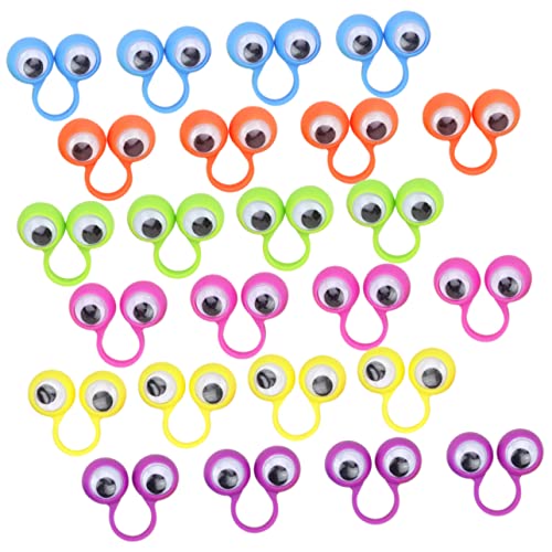 COMNESTBI 1 Satz Aktivitätsringspielzeug Augapfel Fingerpuppe Augen Ball Fingerpuppen Für Kleinkinder Blau Ringe Kinderauge Fingerpuppe Ringspielzeug Für Plastik 24 Stück von COMNESTBI