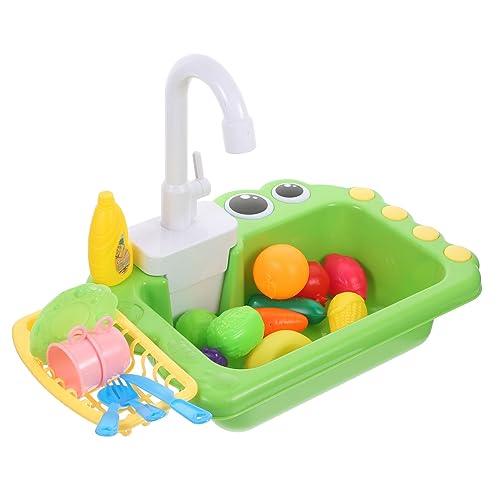 COMNESTBI 1 Satz Geschirrspülspielzeug Für Waschbeckenspielzeug Für Kleinkinder Kochgeschirr-zubehör-spielset Spülbecken Mit Fließendem Wasser Waschbecken Plastik Light Green COMNESTBI 1 Satz Geschirrspülspielzeug Für Waschbeckenspielzeug Für Kleinkinder Kochgeschirr-zubehör-spielset Spülbecken Mit Fließendem Wasser Waschbecken Plastik Light Green von COMNESTBI