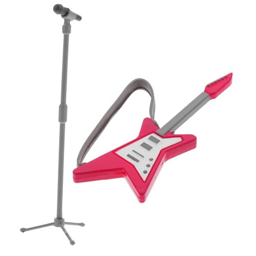 COMNESTBI 1 Satz Gitarreninstrumente Musical Mini winzig mit Mikrofon Tiny Microphone sammlerstücke Gitarrenmodell Musikalisches Zimmerdekor 1 12 Gitarre Kinderzubehör Landschaftszubehör pp von COMNESTBI