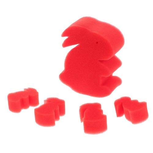 COMNESTBI 1 Satz Magischer Schwamm Mini-hasenfiguren Tierische Schwämme Rot von COMNESTBI
