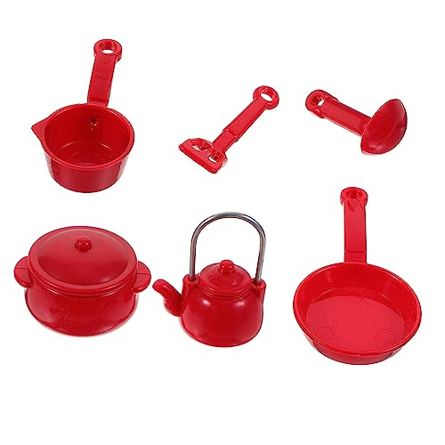 COMNESTBI 1 Satz Mini-Küchenspielzeug Kinderspielzeug Puppenhausdekor Tiny House Accessoires Miniatur -Stütze Miniatur-Küchengeschirr Mini-Hausküchen-Kochgeschirr Plastik rot COMNESTBI 1 Satz Mini-Küchenspielzeug Kinderspielzeug Puppenhausdekor Tiny House Accessoires Miniatur -Stütze Miniatur-Küchengeschirr Mini-Hausküchen-Kochgeschirr Plastik rot von COMNESTBI