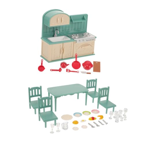 COMNESTBI 1 Satz Mini-Möbelset Miniaturmöbelmodell Küchenspielzeug vortäuschen Mini-Küchenmodell Mini-Puppenhaus- Mini-Stühle Mini-Puppenhausmöbel Miniaturstühle zum Basteln Plastik von COMNESTBI