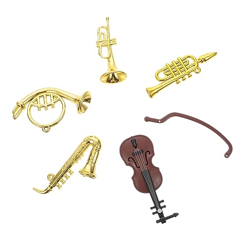 COMNESTBI 1satz Miniatur Musikinstrument Teiliges Zubehör Für Puppenhaus Mini Violine Saxophon Trompete Realistische Dekoration Für Kreative Lebensszenen COMNESTBI 1satz Miniatur Musikinstrument Teiliges Zubehör Für Puppenhaus Mini Violine Saxophon Trompete Realistische Dekoration Für Kreative Lebensszenen von COMNESTBI