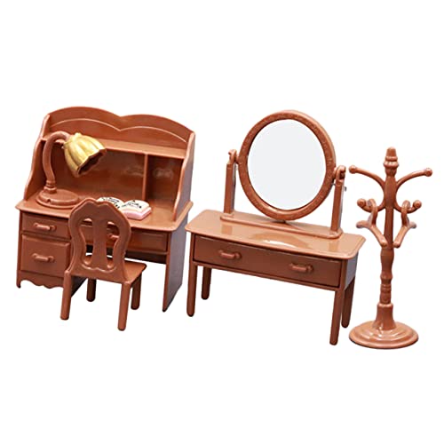 COMNESTBI 1 Satz Mini -Schminktischmodell für kinderspielzeug Kinderzimmer- Miniaturstuhl mikrolle Möbel Schreibtisch winziges Miniaturszene Plastik Brown COMNESTBI 1 Satz Mini -Schminktischmodell für kinderspielzeug Kinderzimmer- Miniaturstuhl mikrolle Möbel Schreibtisch winziges Miniaturszene Plastik Brown von COMNESTBI