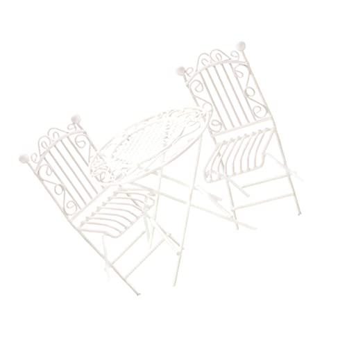 COMNESTBI 1 Satz Mini-Tisch- Und Stuhlmodell Außenstuhl Möbel Miniatur Drinnen Zahlen Für Puppenhaus Mini-tischstuhl Mini-haustisch-kit Wohnkultur Weiß Eisen COMNESTBI 1 Satz Mini-Tisch- Und Stuhlmodell Außenstuhl Möbel Miniatur Drinnen Zahlen Für Puppenhaus Mini-tischstuhl Mini-haustisch-kit Wohnkultur Weiß Eisen von COMNESTBI
