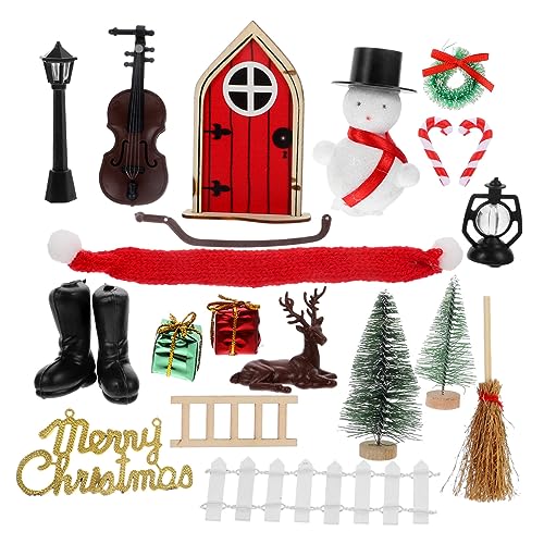 COMNESTBI 1 Satz Mini-hausverzierung Miniatur Zubehör Häuser Puppe Weihnachtsdeko Dekoration Für Weihnachtsfeiern Weihnachtliche Mini-Dekoration Weihnachts-mini-Ornamente Wohnkultur Plastik von COMNESTBI