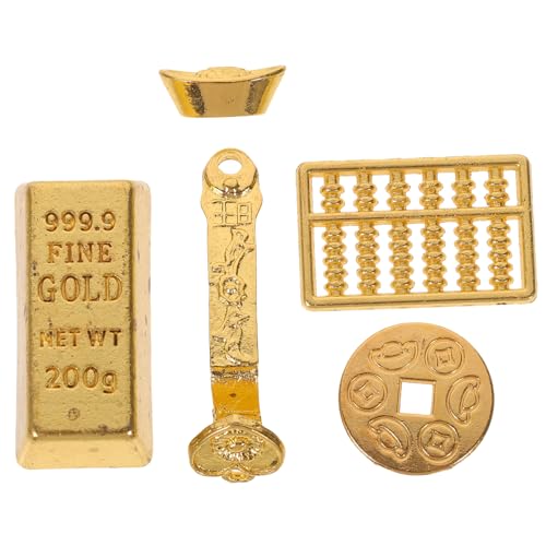 COMNESTBI 1 Satz Miniatur- -Zubehör auslauf Outlet Garden Decoration gartenzubehör naturevibes austreten Mini- Frühling Festliche Dekoration Mini-Barren-Ornament Plastik Golden von COMNESTBI