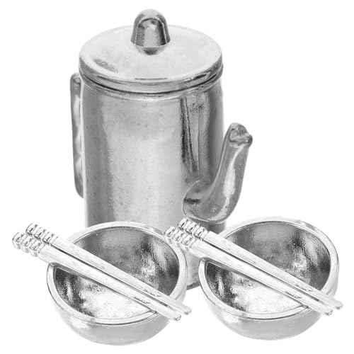 COMNESTBI 1 Satz Miniatur-puppenhausgeschirr Mini Wasserkocher Besteck Geschirrset Puppenhaus-küchen-Requisite Mini-wasserkocher Miniatur-schüssel Mini-hausgeschirr Eisen Silver COMNESTBI 1 Satz Miniatur-puppenhausgeschirr Mini Wasserkocher Besteck Geschirrset Puppenhaus-küchen-Requisite Mini-wasserkocher Miniatur-schüssel Mini-hausgeschirr Eisen Silver von COMNESTBI