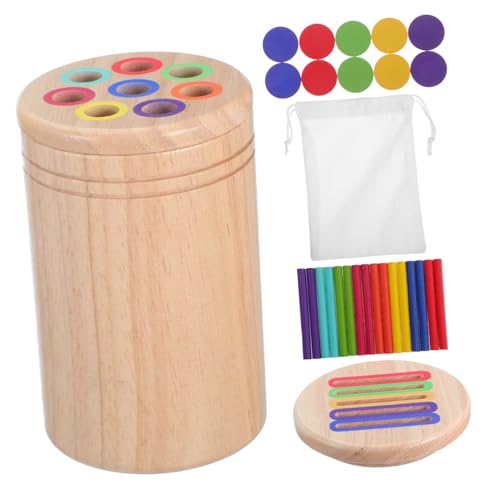 COMNESTBI 1 Satz Puzzle -Tasse holzspielzeug sensorisches 2 jähriges mädchen Feinmotorikspielzeug für 1-2-Jährige Farbklassifikationsbecher für Feinmotorik von COMNESTBI