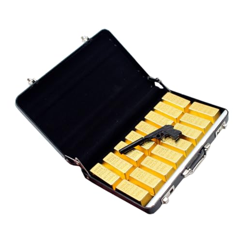 COMNESTBI 1 Satz Simulierter Koffer Klein Golden Puppe Für Gepäck Miniatur-Bars-dekore Aus Handwerkliche Dekoration -Desktop-Ornamente Aluminiumlegierung von COMNESTBI