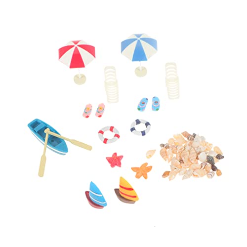 COMNESTBI 1 Set 13 Stück Miniatur Strandzubehör Dekoration Ornamente Für Mini Strandspielzeug Spielzeughaus Zubehör Mini Strandornamente Aus Holz von COMNESTBI