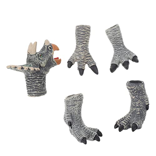 COMNESTBI 1 Set Dinosaurier Fingerpuppe Hand Kleinkind Dinosaurier Tiere Puppe Performance Requisiten Spiel Requisiten Party Requisiten Cosplay Kostüm Rollenspiel Puppe Realistische Klauen von COMNESTBI