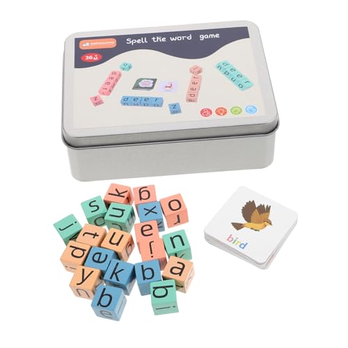 COMNESTBI 1 Set Kartenbuchstabierwörter Alphabet Spiel Für Lernkarten Alphabet Spiel Vorschul Lernspiel Alphabet Blöcke Buchstabenspiel Wortwürfelrennen Aus Holz COMNESTBI 1 Set Kartenbuchstabierwörter Alphabet Spiel Für Lernkarten Alphabet Spiel Vorschul Lernspiel Alphabet Blöcke Buchstabenspiel Wortwürfelrennen Aus Holz von COMNESTBI
