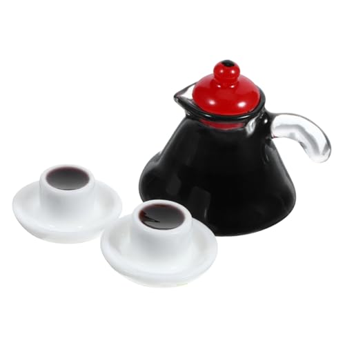 COMNESTBI 1 Set Miniatur Essen Und Spielpuppenhauszubehör Mini Hausdekor Mini Hauszubehör Rollenspiel Küchenrequisiten Puppenhaus Kaffeetasse Miniatur Küchenzubehör Weißes Harz von COMNESTBI