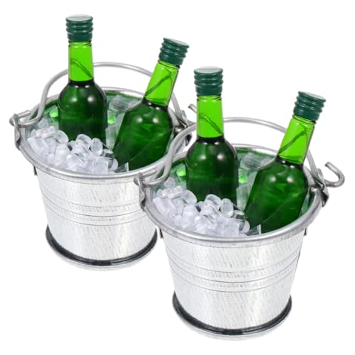 COMNESTBI 1 Set Puppenhaus-Bierflasche, Mini-metalleimer, Miniatur-weinflaschen, Zerstoßene Eissteine, Mini-Haus-getränkezubehör Für Feengarten, Kneipen-bar-Dekoration COMNESTBI 1 Set Puppenhaus-Bierflasche, Mini-metalleimer, Miniatur-weinflaschen, Zerstoßene Eissteine, Mini-Haus-getränkezubehör Für Feengarten, Kneipen-bar-Dekoration von COMNESTBI