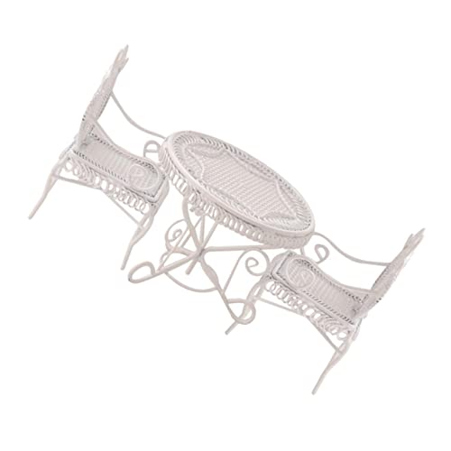 COMNESTBI 1 Set Tisch Und Stuhl Aus Schmiedeeisen Modell Puppenhaus Miniatur Mini Hausdekor Miniatur Couchtisch Stuhl Für Tische Puppenhauszubehör Und Möbel Mini Puppenhaus Weiß COMNESTBI 1 Set Tisch Und Stuhl Aus Schmiedeeisen Modell Puppenhaus Miniatur Mini Hausdekor Miniatur Couchtisch Stuhl Für Tische Puppenhauszubehör Und Möbel Mini Puppenhaus Weiß von COMNESTBI
